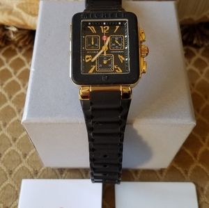 Michele gold/black jelly bean watch.